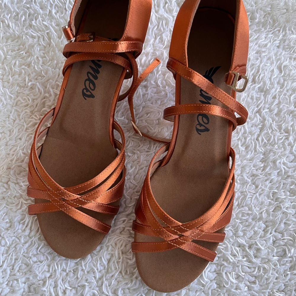 Women's Orange Strappy Sandals